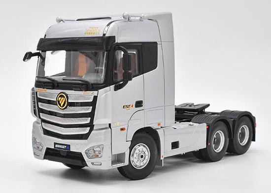 Diecast Foton Auman EST-A Tractor Unit Model Silver 1:24 Scale