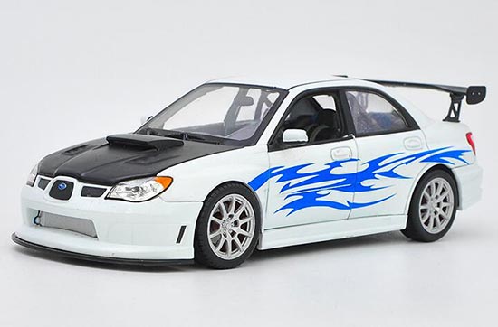 Diecast Subaru Impreza WRX STI Model 1:24 Scale White By Welly