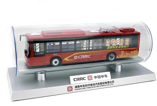 Diecast CRRC City Bus Model 1:42 Scale Red