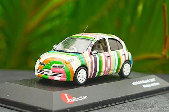 Diecast 2007 Nissan March Model Stripe 1:43 By J-collection