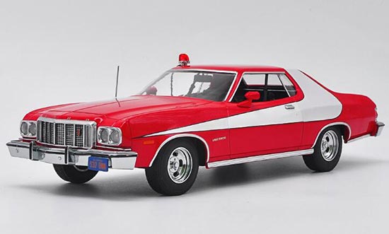 Diecast 1976 Ford Gran Torino Model 1:18 Red By Greenlight