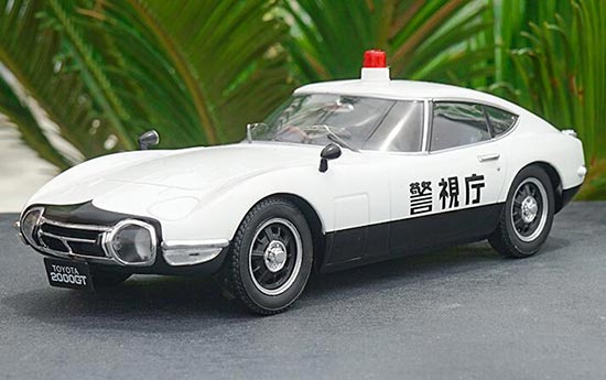 Diecast Toyota 2000 GT Police Model 1:18 Scale White By Triple9