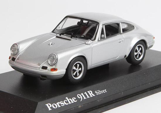 Diecast Porsche 911R Model 1:43 Scale Silver By Kyosho