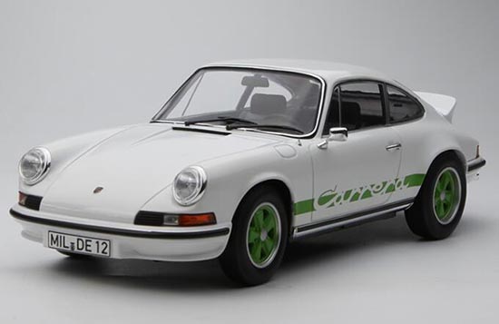 Diecast Porsche 911 RS Touring Model White 1:18 Scale By NOREV