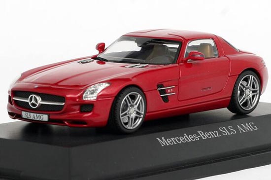 Diecast Mercedes Benz SLS AMG Model 1:43 Red By SCHUCO