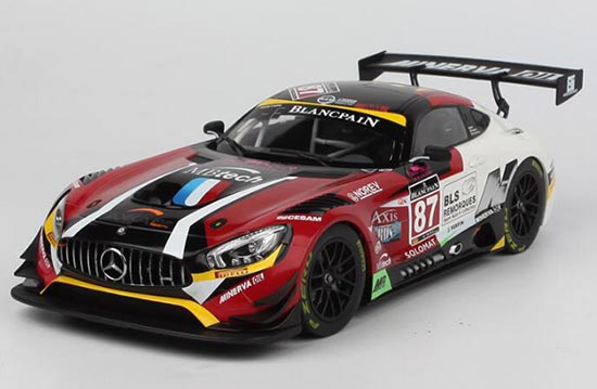 Diecast Mercedes AMG GT3 Model Red 1:18 Scale By NOREV