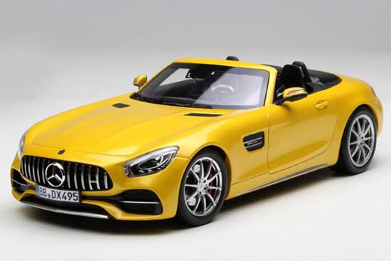 Diecast 2017 Mercedes AMG GT Model 1:18 Scale Yellow By NOREV