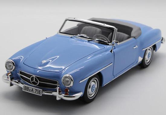 Diecast 1957 Mercedes Benz 190 SL Model 1:18 Blue By NOREV