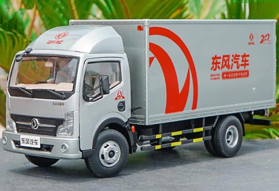 Diecast Dongfeng Box Truck Model 1:24 Scale Silver