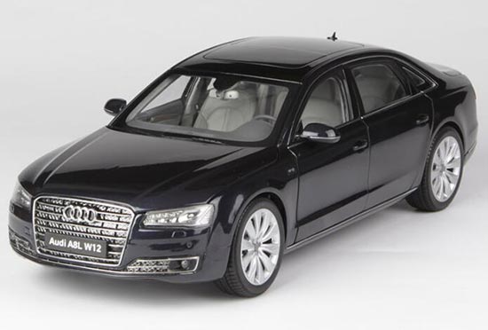 Diecast 2014 Audi A8L W12 Model 1:18 Scale Black By Kyosho