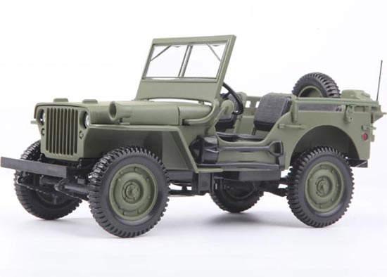 Diecast Willys Military Model 1:18 Scale Army Green By NOREV