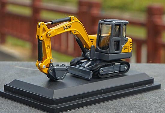 Diecast Sany SY55C-9 Excavator Model Mini Scale Yellow