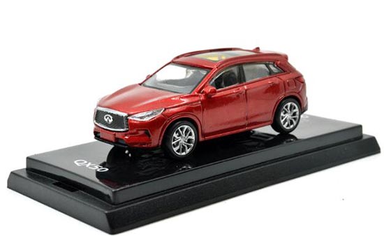 Diecast Infiniti QX50 Model 1:64 Scale Gray / Red / Blue