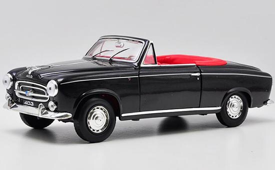 Diecast 1957 Peugeot 403 Car Model 1:18 Scale Black By Welly