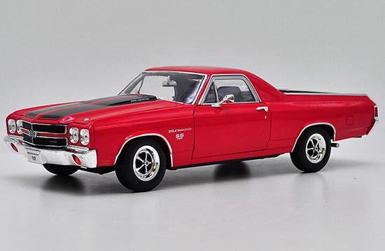 Diecast 1970 Chevrolet EL Camino Model 1:18 Red /Black By Welly