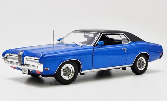 Diecast 1970 Mercury Cougar XR7 Model 1:18 Scale Blue By Welly