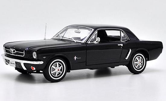 Diecast 1964 1/2 Ford Mustang Coupe Model 1:18 Black By Welly
