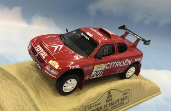 Diecast 1996 Citroen ZX Rallye Raid Model 1:43 Scale Red