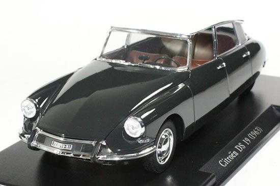 Diecast 1963 Citroen DS 19 Car Model 1:24 Black By Whitebox