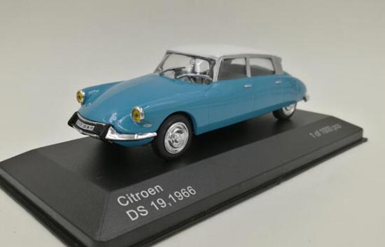 Diecast 1966 Citroen DS 19 Car Model 1:43 Blue By Whitebox