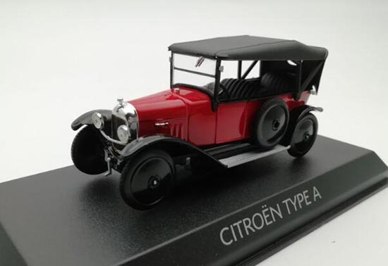 Diecast 1919 Citroen Type A Model 1:43 Red / White By NOREV