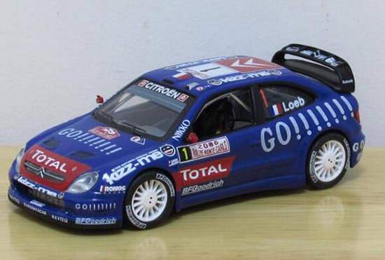 Diecast Citroen Xsara WRC Racing Car Model Blue 1:43 By IXO