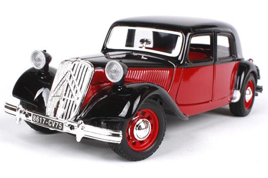 Diecast 1938 Citroen 15CV Model 1:24 Red-Black By Bburago