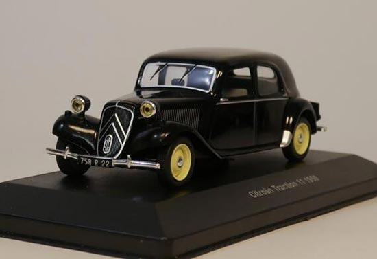 Diecast 1950 Citroen Traction 11 Model 1:43 Black By Solido