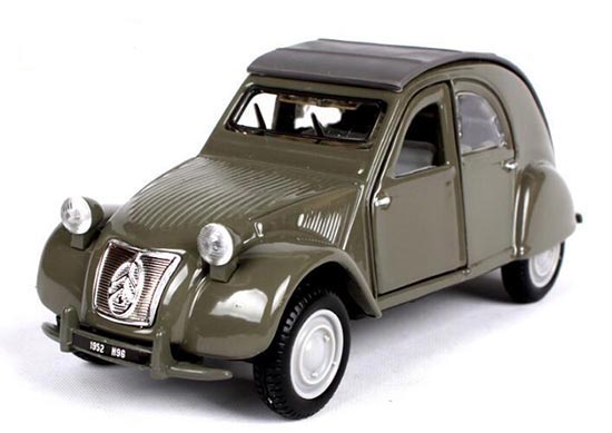 Diecast Citroen 2CV Model 1:32 Scale Gray By Bburago