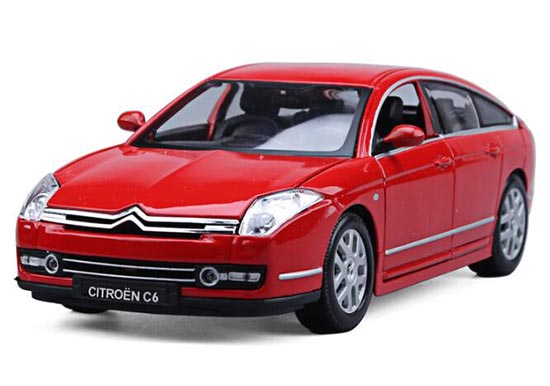 Diecast Citroen C6 Model 1:20 Scale Red By Bburago