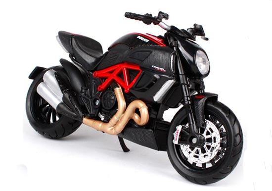 Diecast Ducati Diavel Motorbike Model 1:18 Black By MaiSto