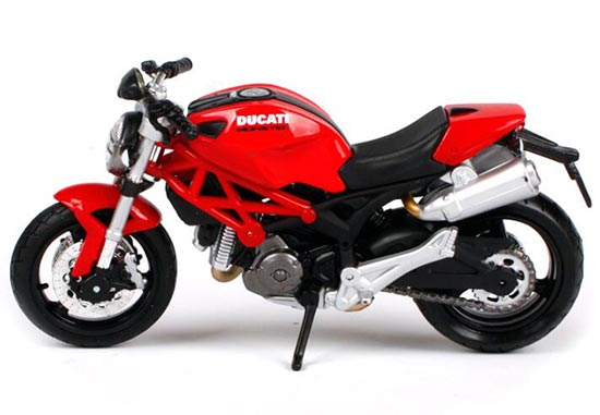 Diecast Ducati Monster 696 Motorbike Model 1:18 Red By MaiSto