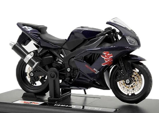 Diecast Yamaha YZF-R1 Motorcycle Model 1:18 Deep Blue By MaiSto