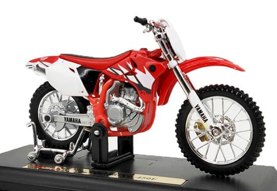 Diecast Yamaha YZ-450F Motorbike Model 1:18 Scale Red By MaiSto