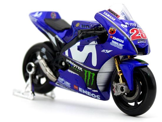 Diecast 2018 Yamaha YZR-M1 Model 1:18 Blue NO.25 By MaiSto