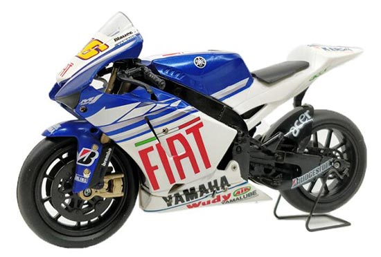 Diecast Yamaha YZR-M1 Motorbike Model 1:12 Blue By Newray