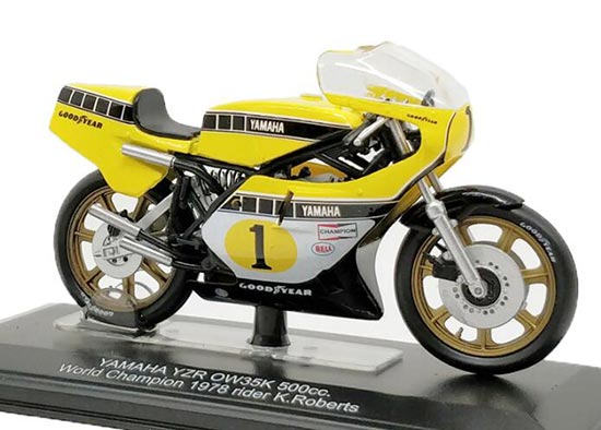 Diecast Yamaha YZR OW35K 500CC Model 1:22 Yellow By Italeri