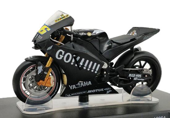 Diecast 2004 Yamaha YZR-M1 Motorcycle Model 1:18 Black By LEO