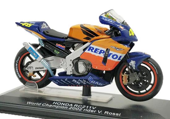 Diecast 2002 Honda RC211V Motorbike Model 1:22 Scale By Italeri