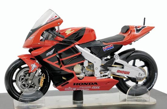 Diecast 2001 Honda RC211V Motorbike Model 1:18 Red By LEO