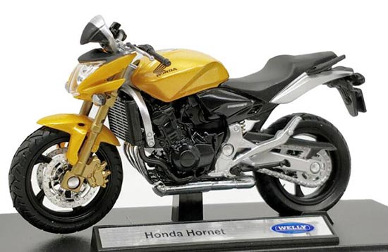 Diecast Honda Hornet Motorbike Model 1:18 Scale Golden By Welly