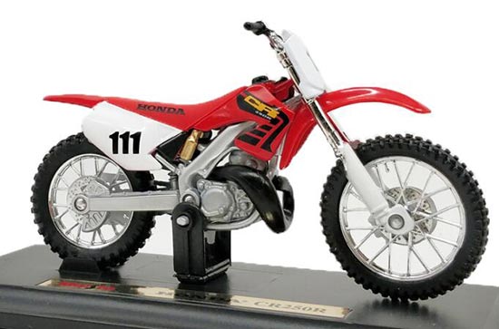 Diecast Honda CR250R Motorcycle Model 1:18 Scale Red By Maisto