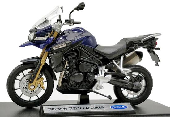 Diecast Triumph Tiger Explorer Motorcycle Model 1:18 By Welly