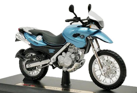 Diecast BMW F650 GS Motorcycle Model 1:18 Scale Blue By Maisto
