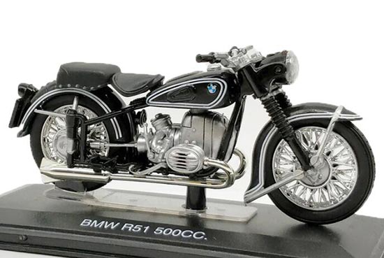 Diecast BMW R51 500CC Motorcycle Model 1:22 Black By Italeri