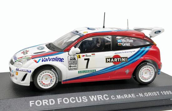 Diecast 1999 Ford Focus WRC Model 1:43 Scale Red-White By IXO