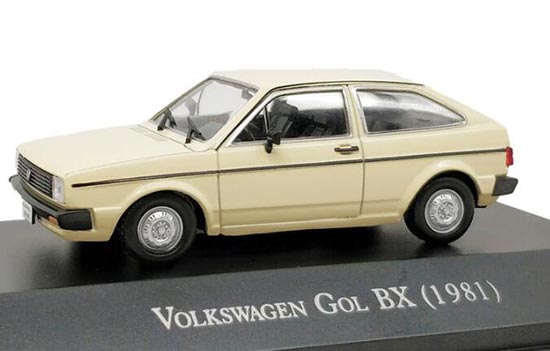 Diecast 1981 Volkswagen Gol BX Model 1:43 Scale Beige By IXO