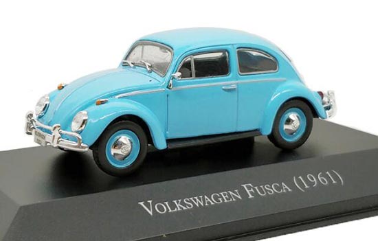 Diecast 1961 Volkswagen Fusca Model 1:43 Scale Blue By IXO