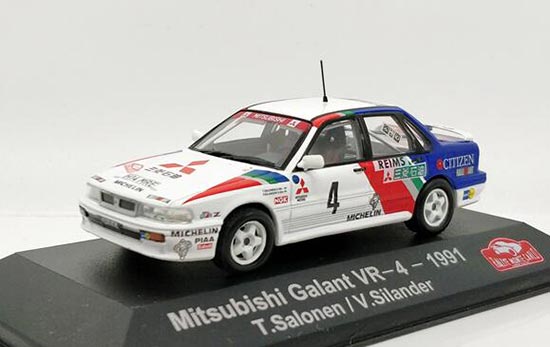 Diecast 1991 Mitsubishi Galant VR4 Model 1:43 White By Atlas