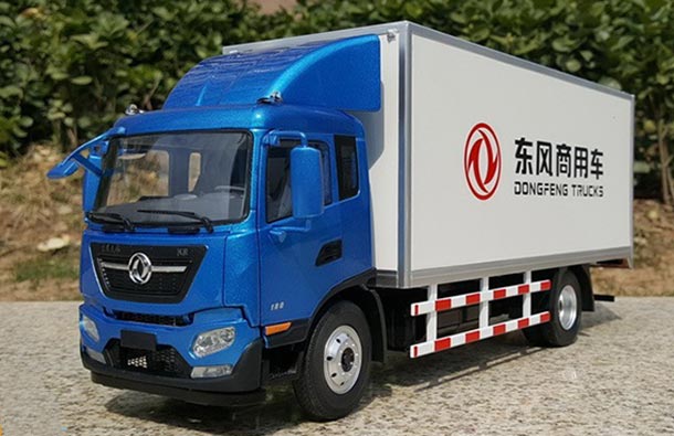 Diecast Dongfeng Tianjin KR Box Truck Model 1:24 Blue / Red